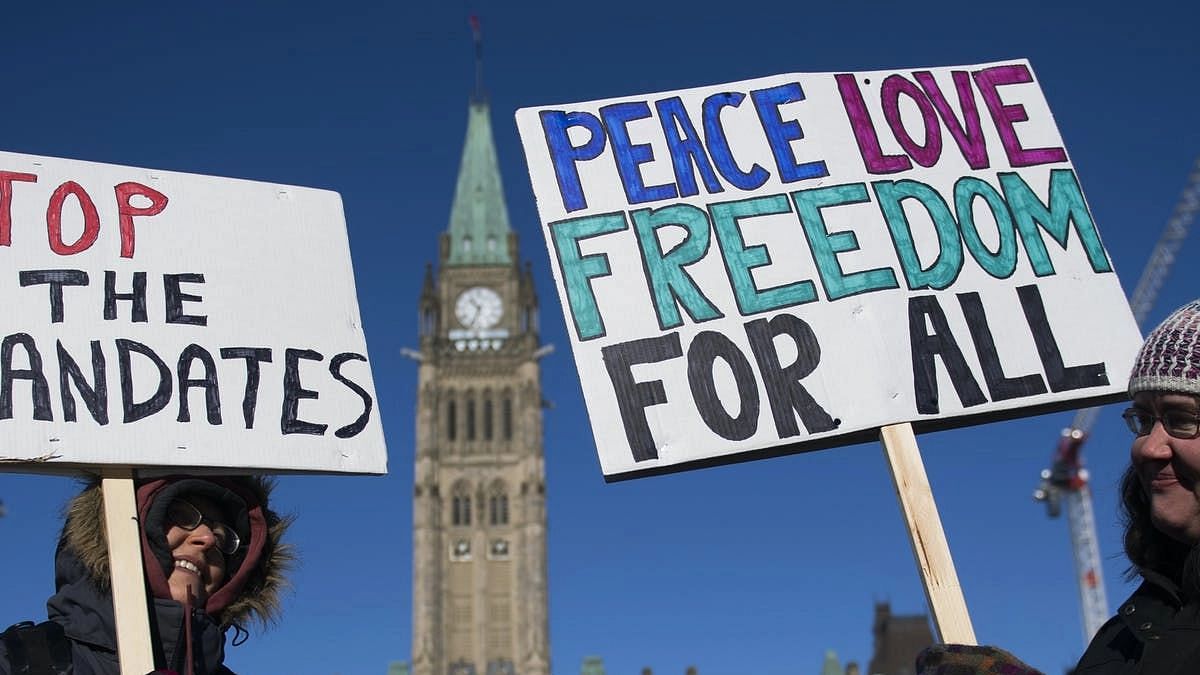 <div class="paragraphs"><p>Protesters from across Canada came to the nation’s capital in Ottawa to demonstrate against vaccine mandates and other measures to prevent the spread of COVID-19.</p></div>