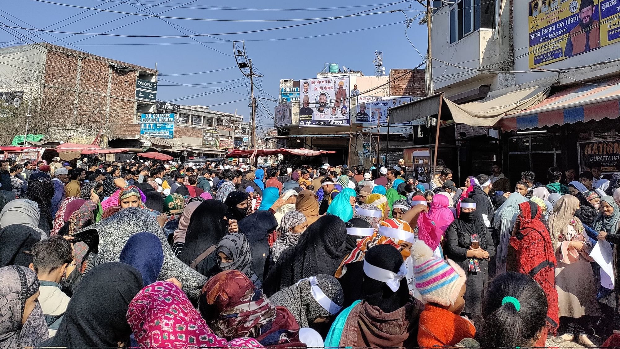 <div class="paragraphs"><p>Protests in support of Muslim girls in Malerkotla, Punjab.&nbsp;</p></div>