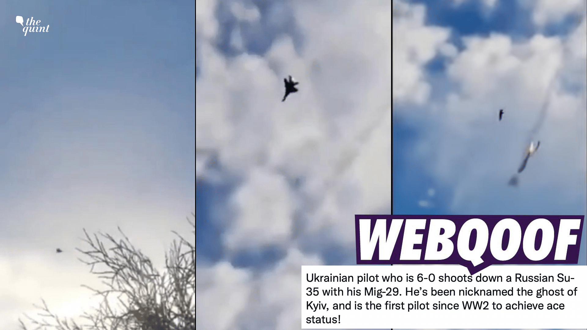 <div class="paragraphs"><p>The video shows one fighter jet tracking the other before shooting it down.</p></div>
