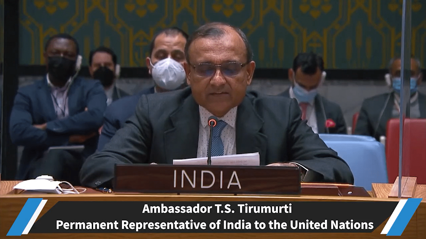 <div class="paragraphs"><p>India's Permanent Representative to the UN Ambassador TS Tirumurti speaking at the UNGA.</p></div>