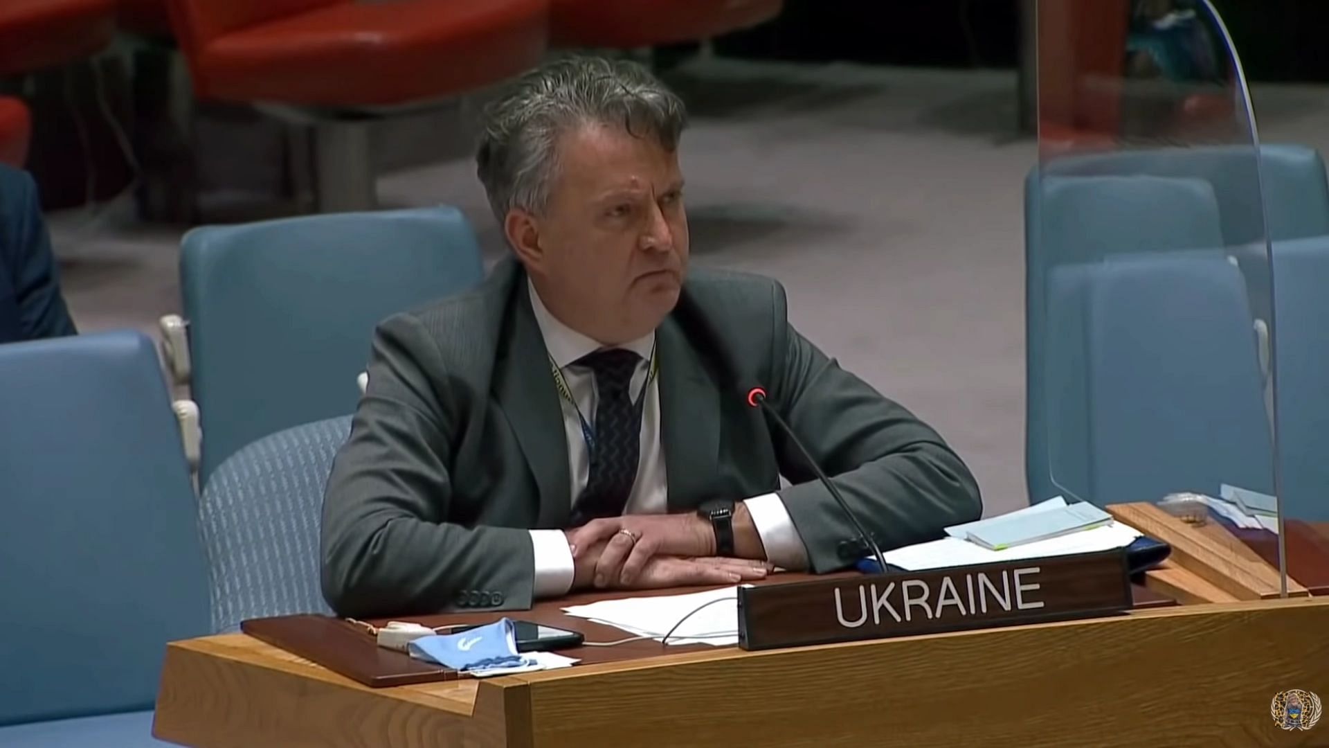<div class="paragraphs"><p>Ukraine‘s ambassador to UN, <a href="https://www.thequint.com/news/world/vladmir-putin-recognises-two-breakaway-regions-in-ukraine-as-independent-entities#read-more">Sergiy Kyslytsya</a>, delivering a fierce speech in an emergency UNSC meeting on Wednesday, condemned Russia for declaring war.</p></div>