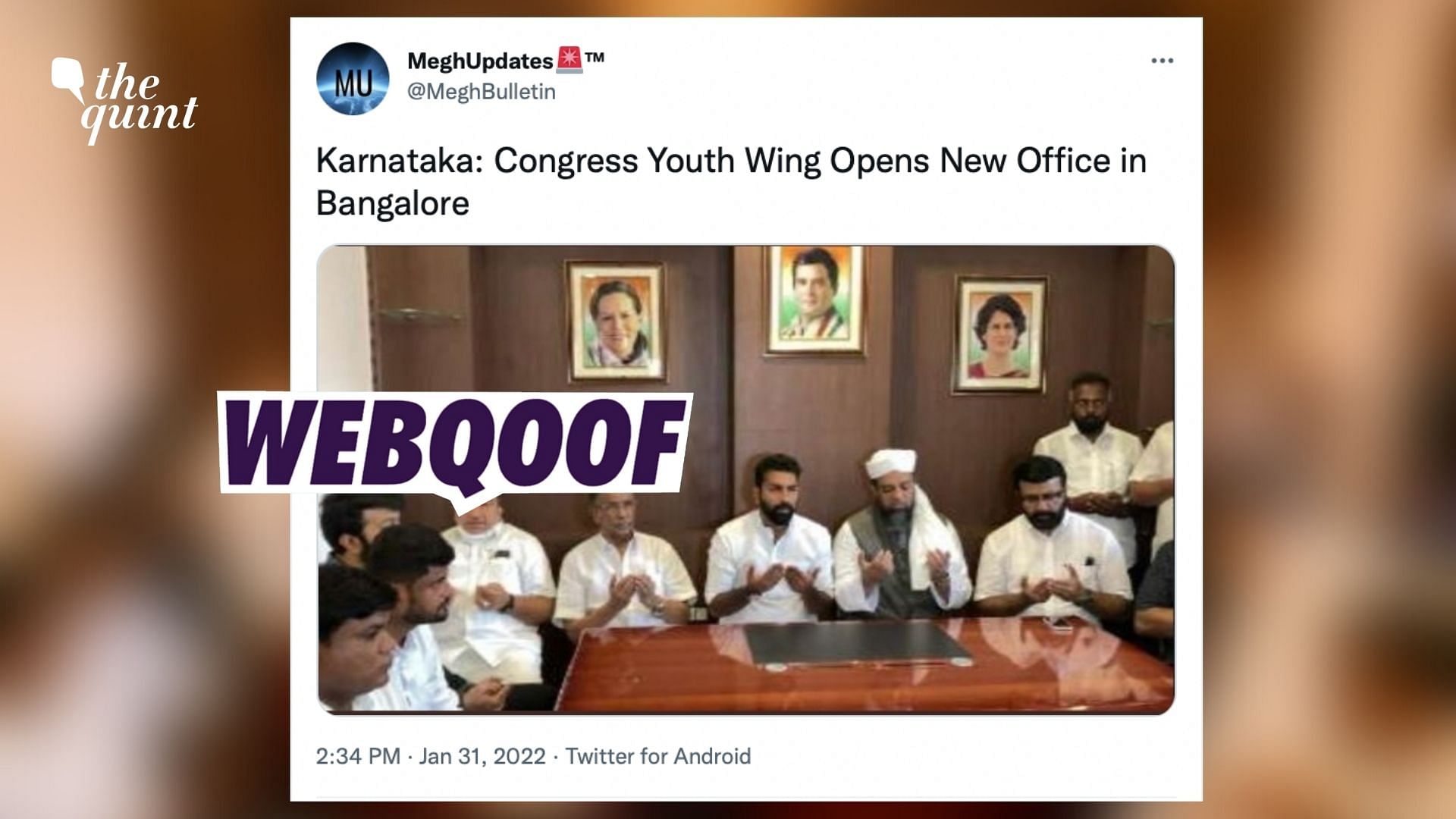 <div class="paragraphs"><p>The photo shows the induction ceremony of the state's new Youth Congress President Mohammed Haris Nalapad.</p></div>