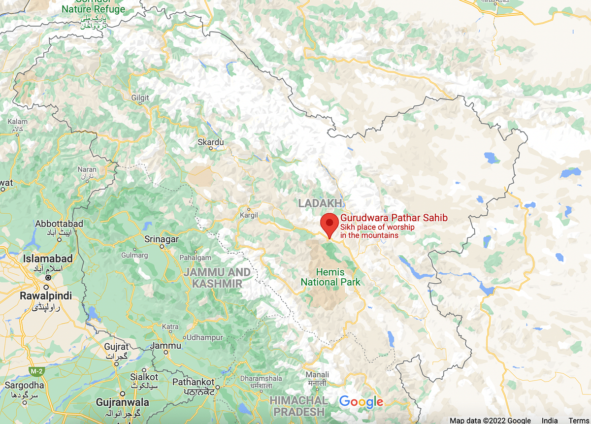 The viral video is from Gurdwara Pathar Sahib in Leh and not from a Gurdwara along the Indo-China border.