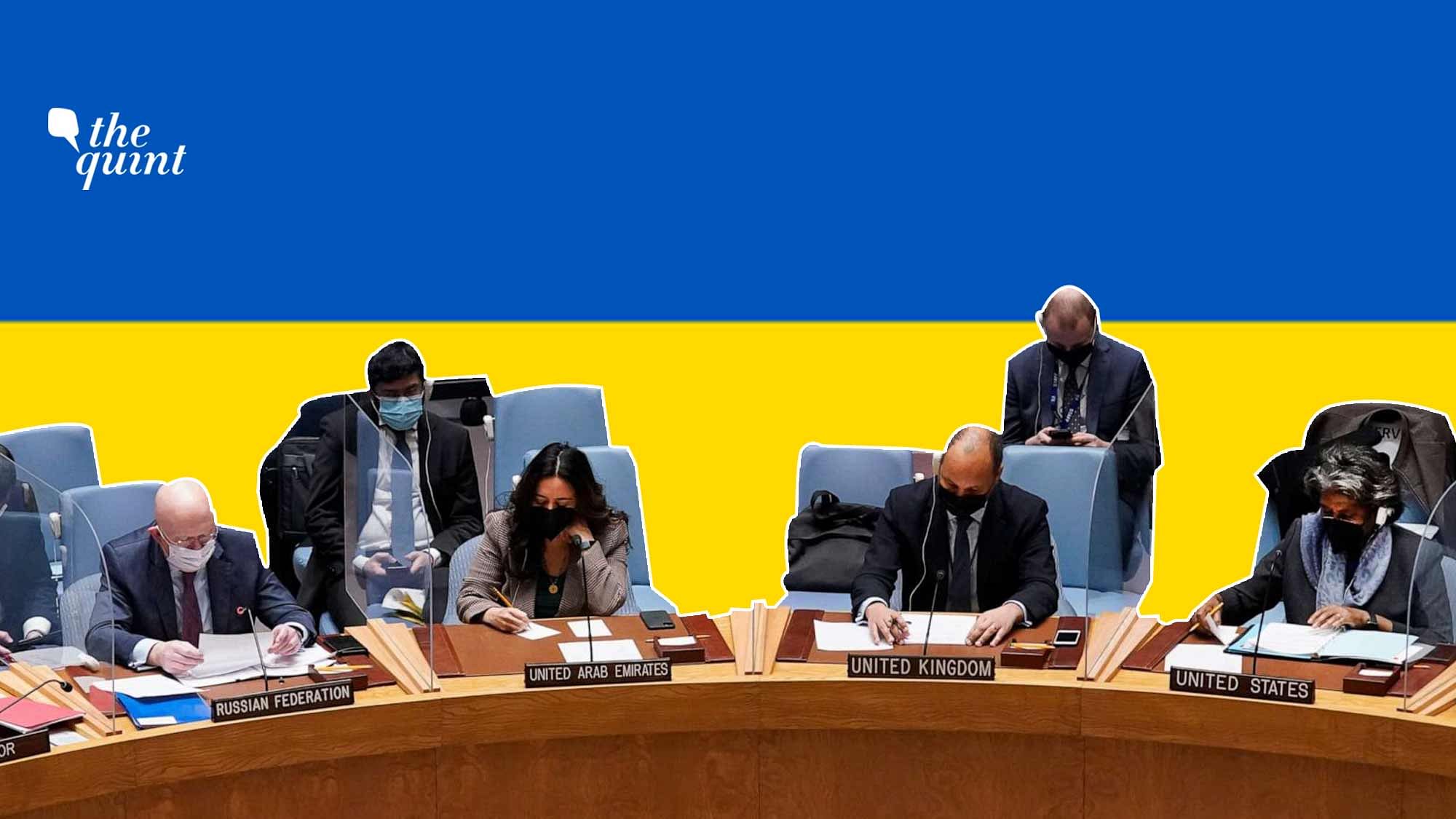 <div class="paragraphs"><p>At the UNSC meeting on Ukraine, New Delhi called for finding a solution that would take into account “the legitimate security interests of all countries.&nbsp;</p></div>