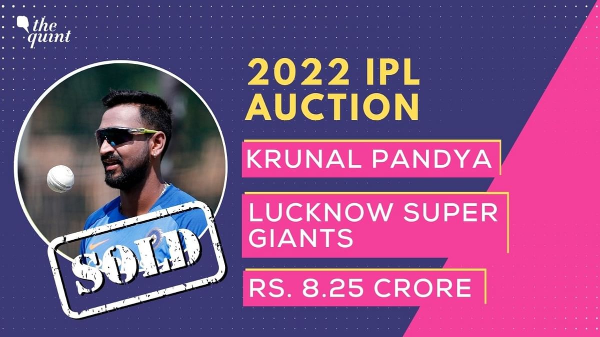 Krunal will no longer be playing in the same IPL team as his brother Hardik, who is set to lead the Gujarat Titans.