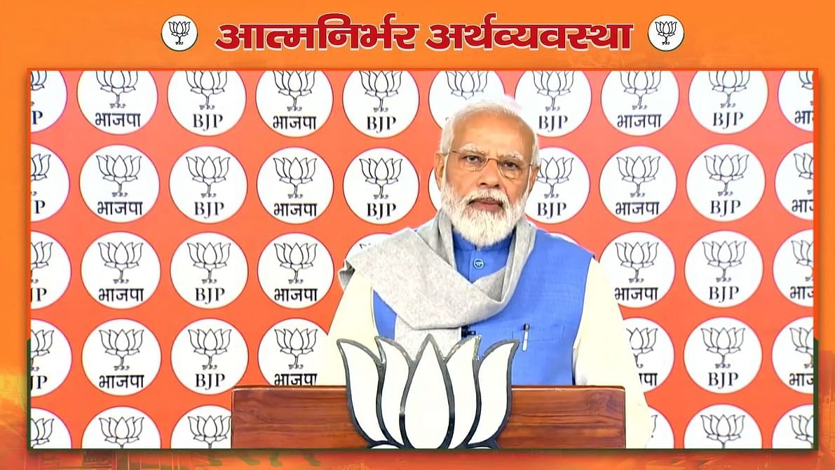 <div class="paragraphs"><p>Prime Minister Narendra Modi addressed the Bharatiya Janata Party (BJP) workers across the country virtually on Wednesday, 2 February, a day after Finance Minister Nirmala Sitharaman presented Union Budget 2022.</p></div>