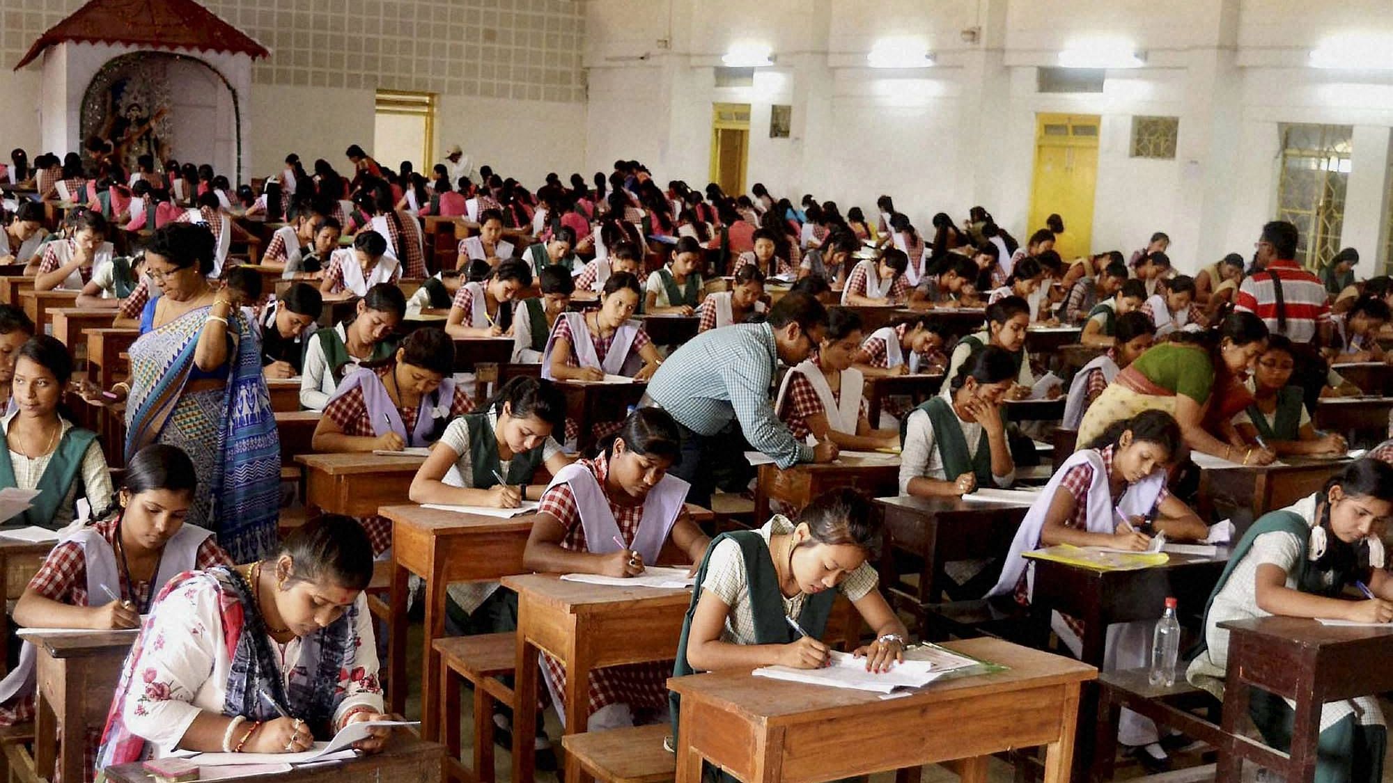  Students appear for class 12th Board exams in a school. Image used for representational purposes.
