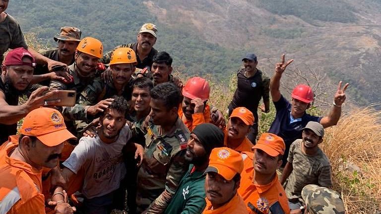 <div class="paragraphs"><p>A 23-year-old youth trapped in a steep gorge in Malampuzha mountains in Palakkad, Kerala was rescued by teams of the Indian Army on Wednesday, 9 February.</p></div>