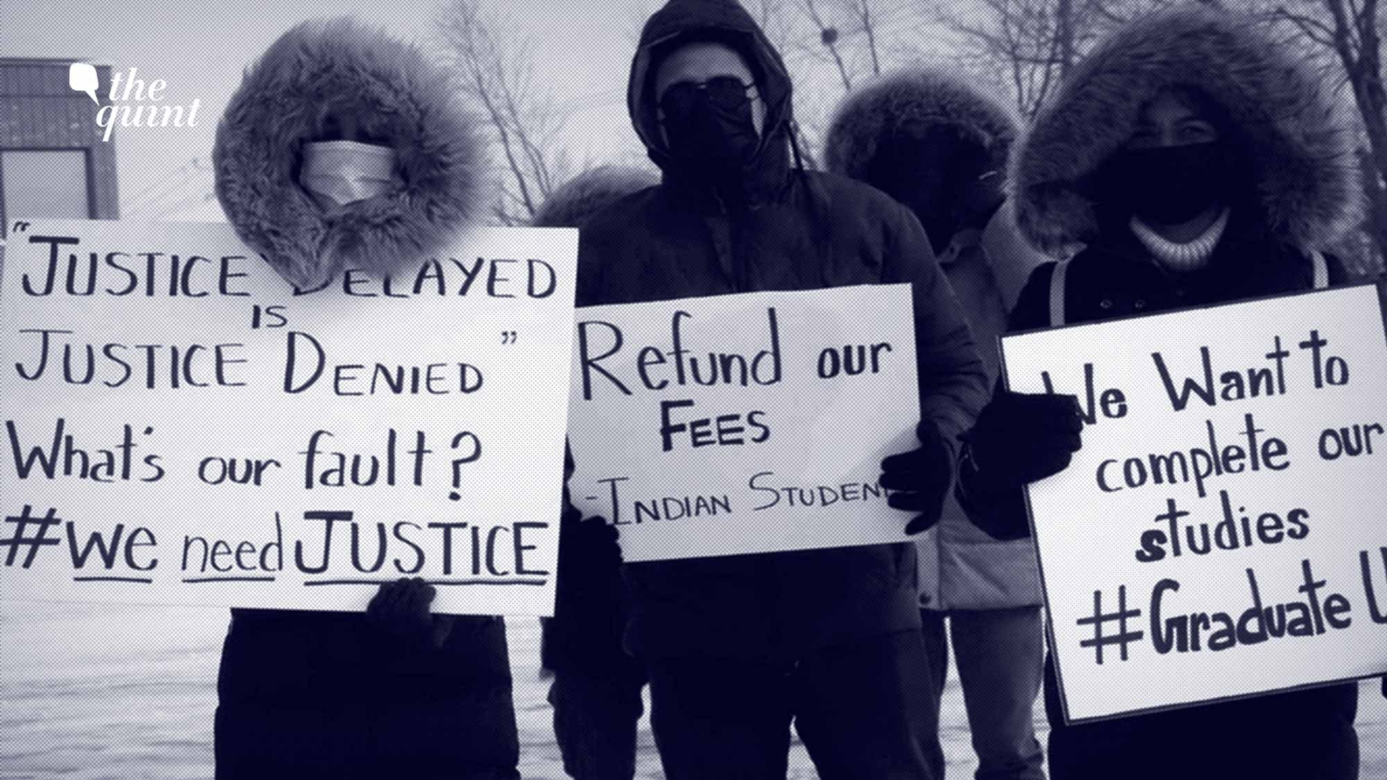 <div class="paragraphs"><p>Students protesting against the closure of three colleges in Quebec, Canada.&nbsp;</p></div>