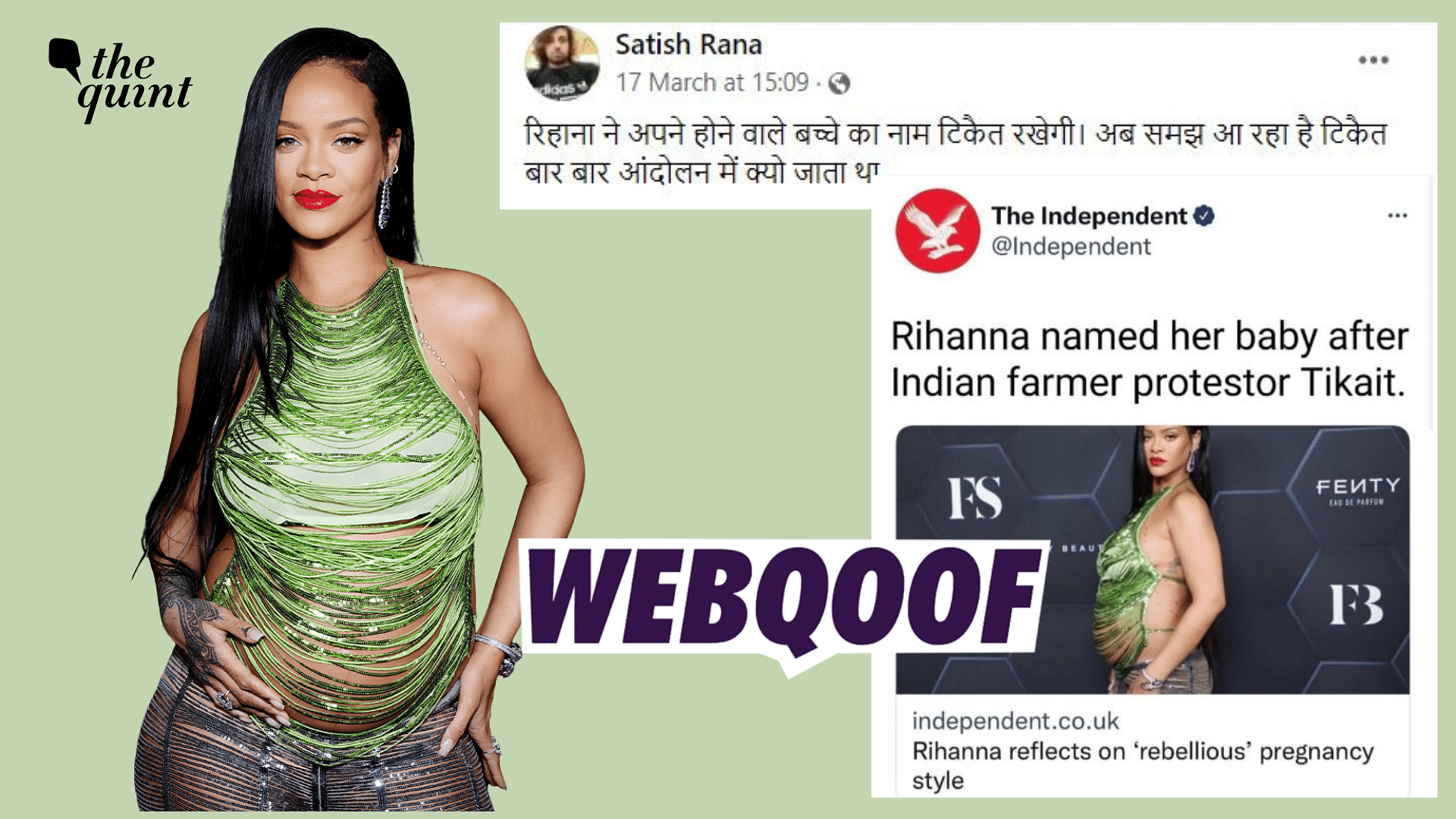 <div class="paragraphs"><p>Fact-Check | The claim states that Rihanna will be naming her child after Tikait. But it is false.&nbsp;</p></div>