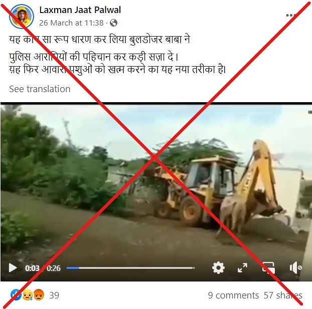 The video is from a village in Pune district of Maharashtra, which shows a JCB being used to kill the bull. 