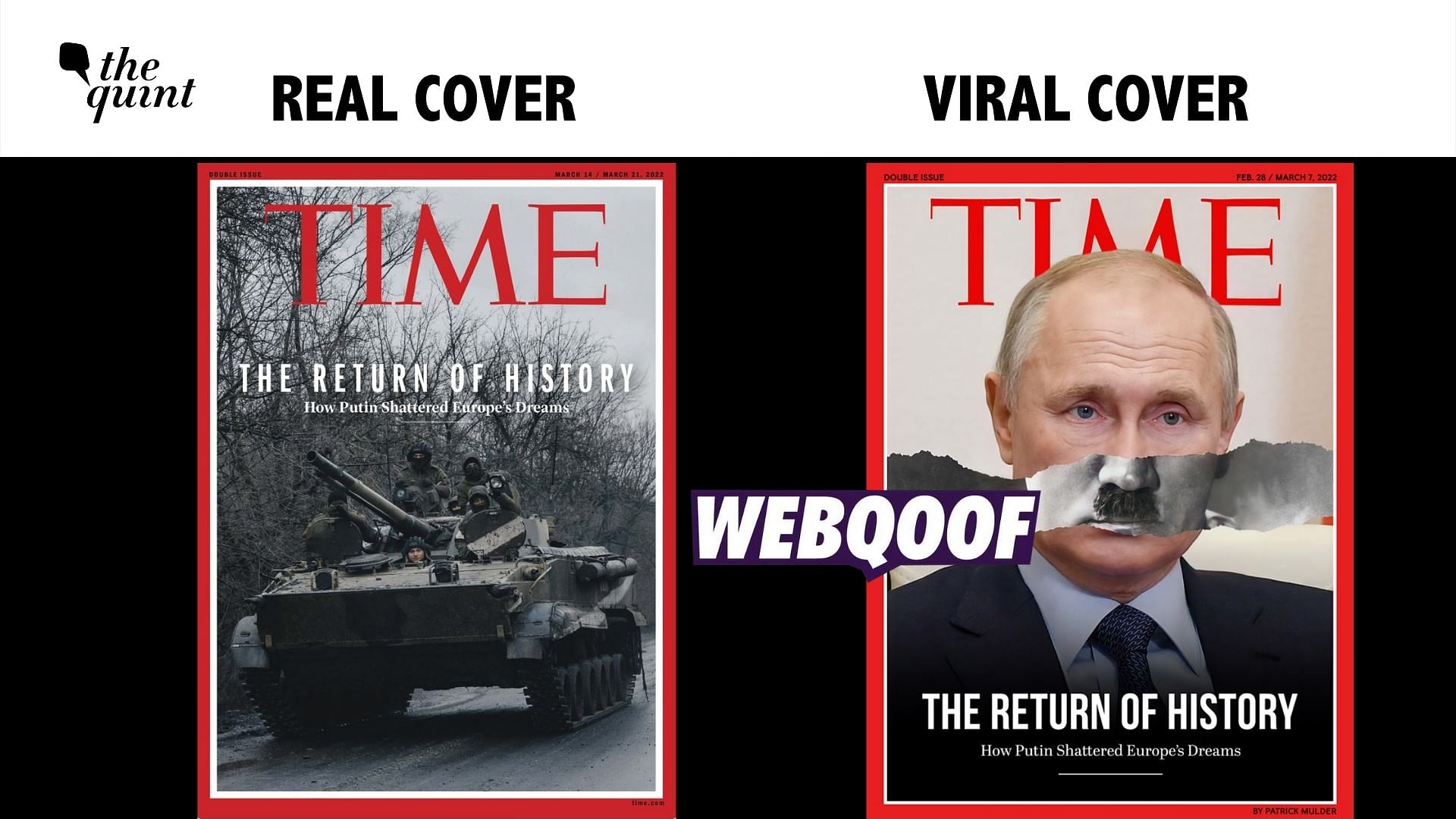 <div class="paragraphs"><p>Fact-Check | TIME magazine cover showed Russian President Vladimir Putin as Adolf Hitler.&nbsp;</p></div>
