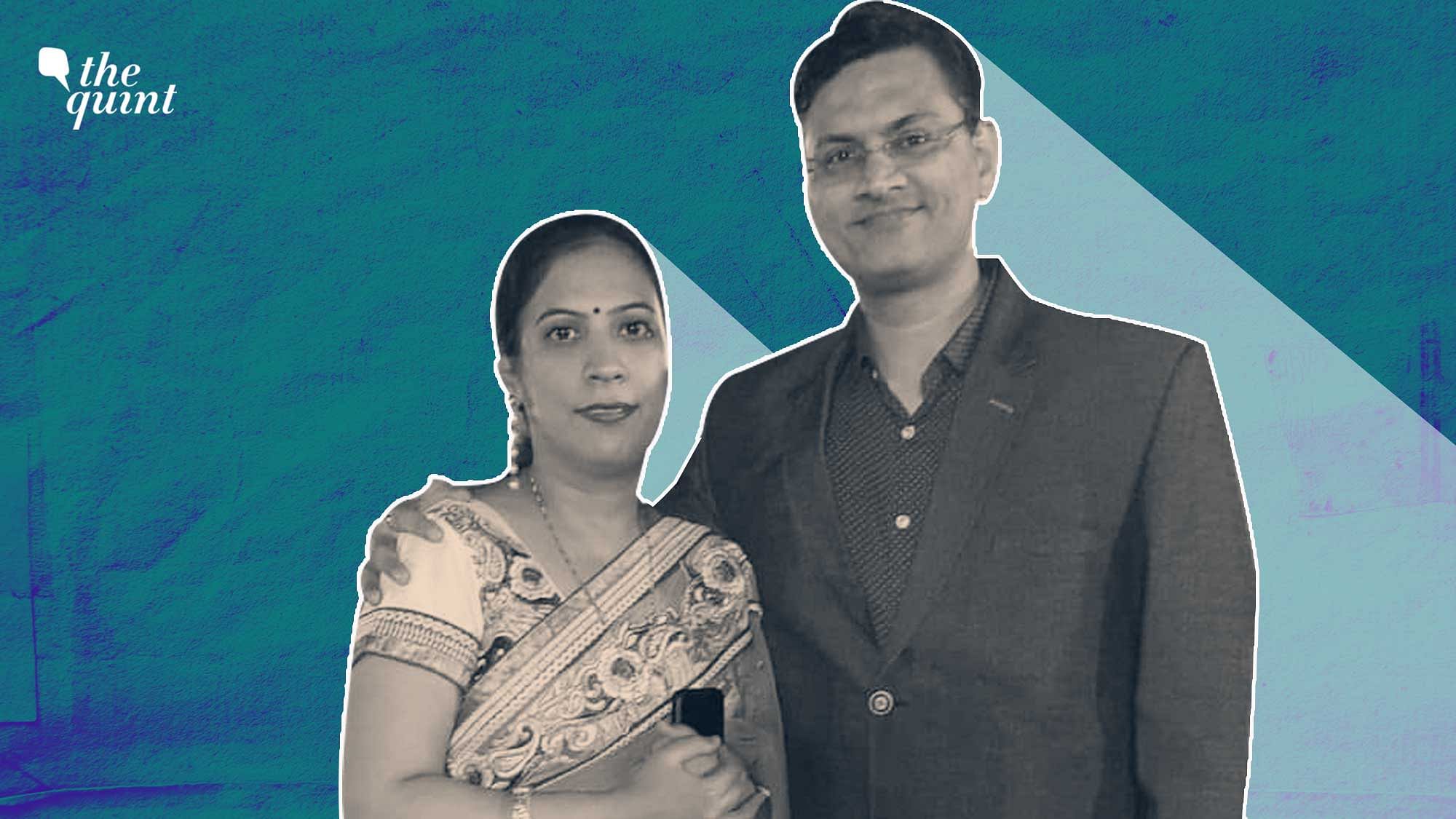 <div class="paragraphs"><p>Dr Archana Sharma along with her husband.</p></div>