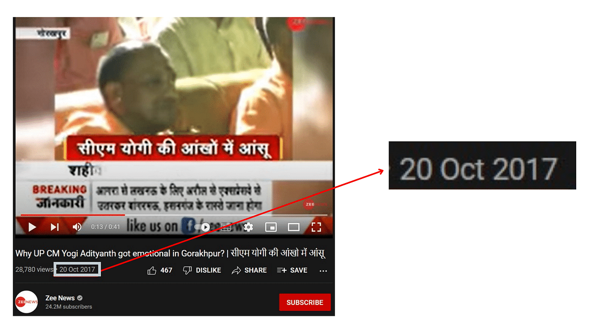 The viral video is from 2017 when Adityanath had attended an event held in the memory of martyrs in Gorakhpur.