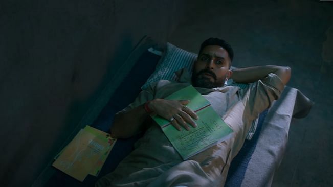 <div class="paragraphs"><p>Abhishek Bachchan in the trailer for&nbsp;<em>Dasvi.</em></p></div>