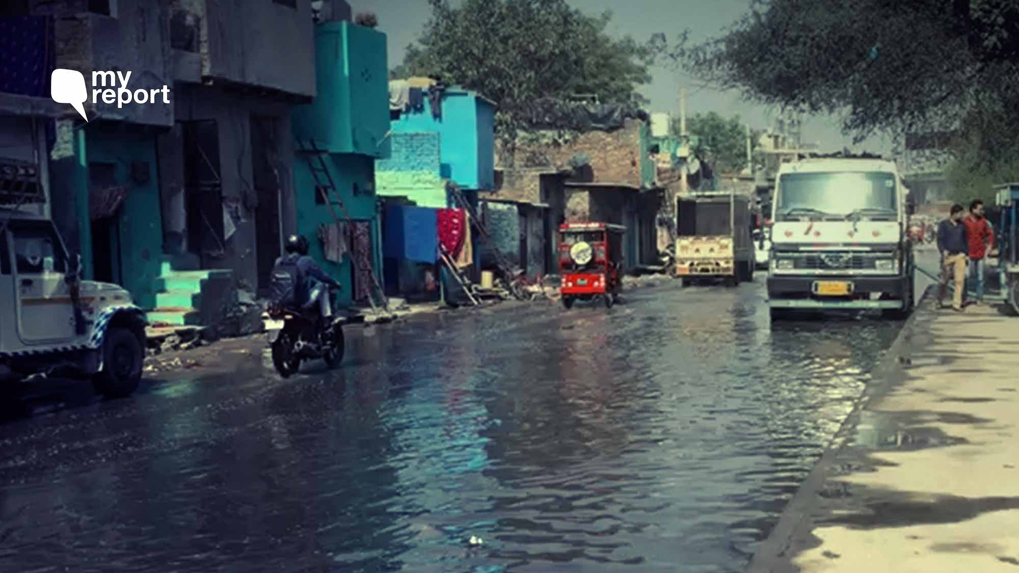 <div class="paragraphs"><p>Waterlogged roads of Delhi's Jahangirpuri.&nbsp;</p></div>
