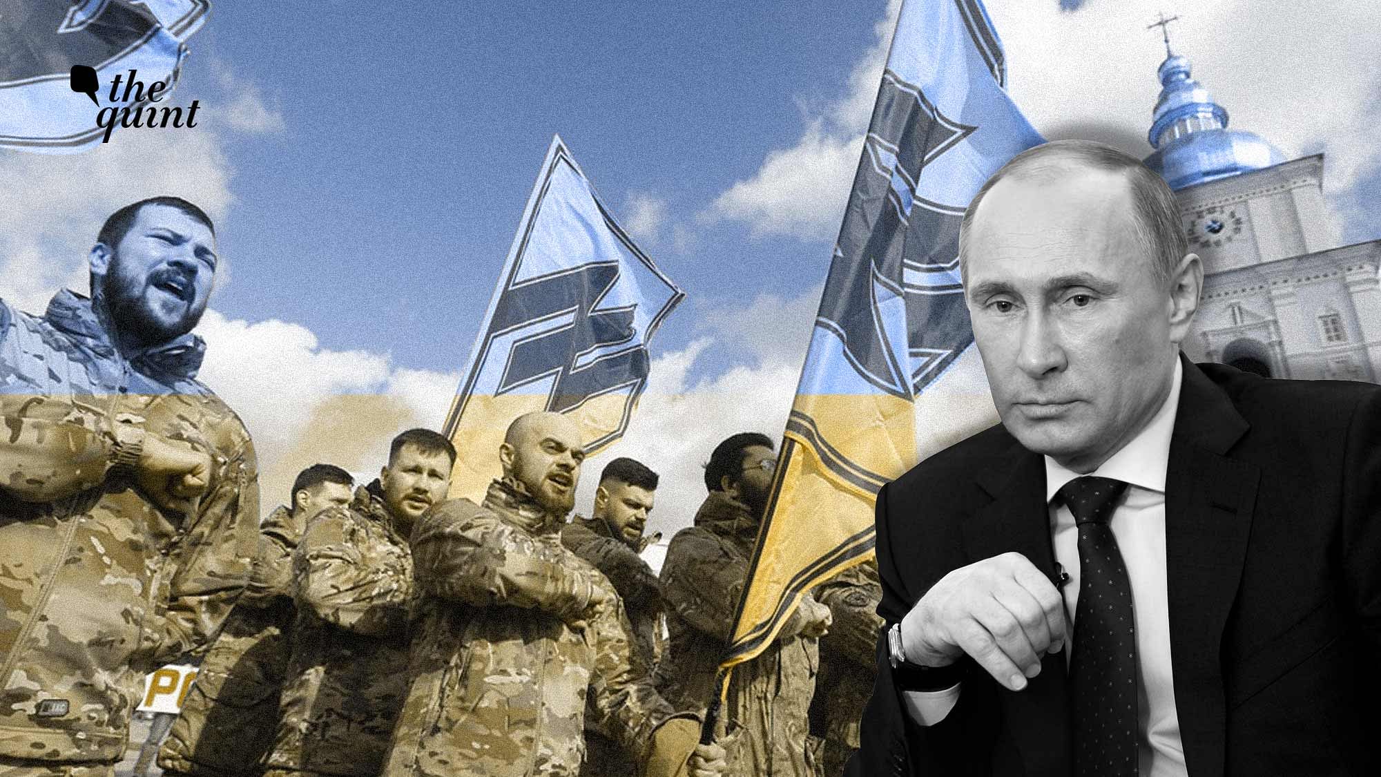 <div class="paragraphs"><p>Putin said he's invading Ukraine to 'denazify' the country.&nbsp;</p></div>