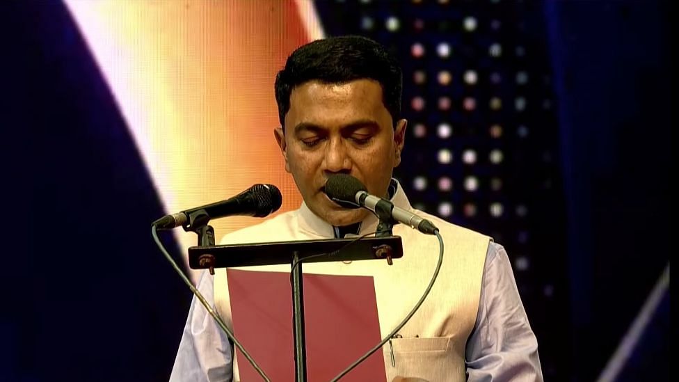 <div class="paragraphs"><p>Bharatiya Janata Party (BJP) leader <a href="https://www.thequint.com/news/india/pramod-sawant-goa-chief-minister-who-is-he">Pramod Sawant</a> was sworn as Goa's chief minister (CM) for the second time on Monday, 28 March.</p></div>
