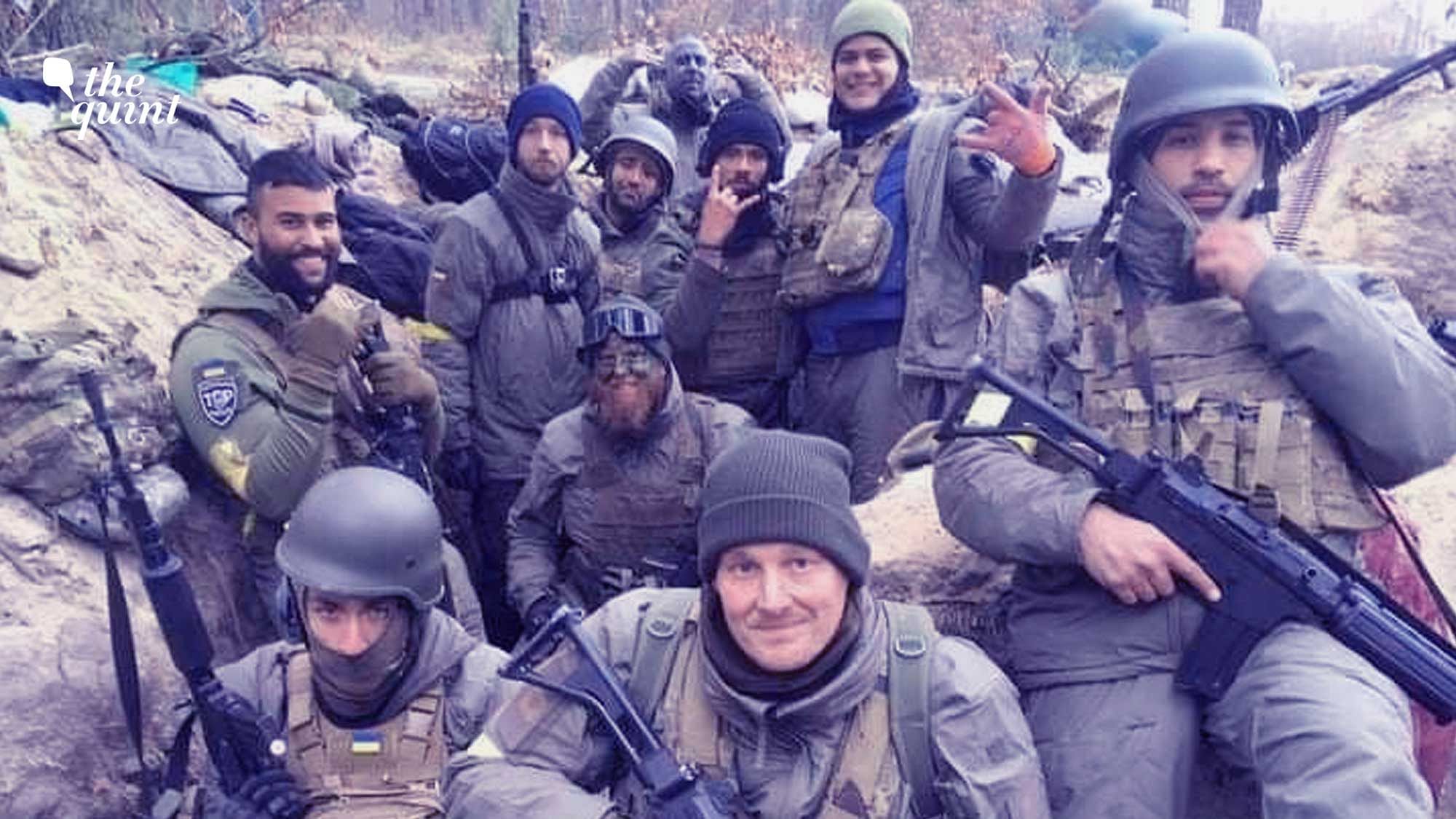 <div class="paragraphs"><p>Foreign volunteers who have signed up to fight for Ukraine against Russia.&nbsp;</p></div>