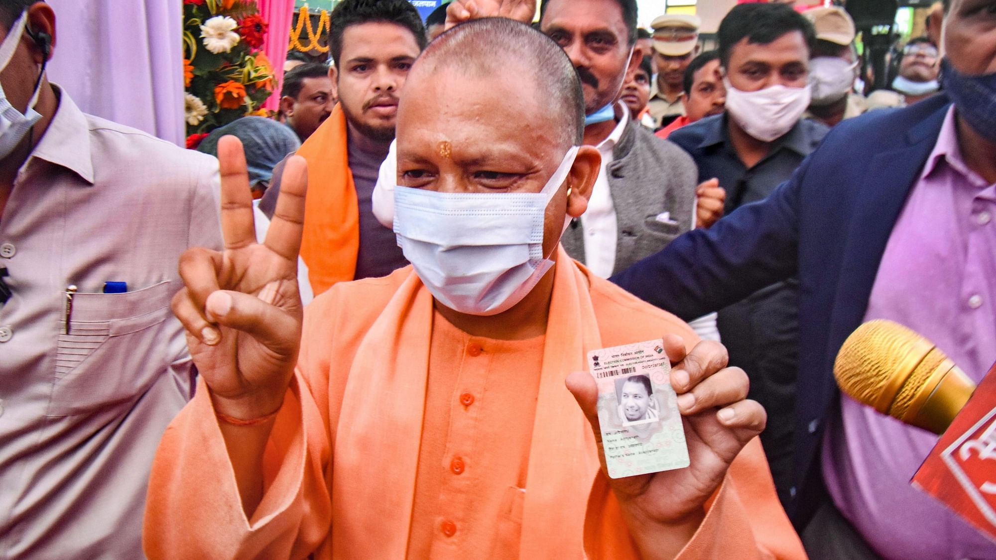 <div class="paragraphs"><p>Uttar Pradesh (UP) Election 2022 6th Phase Voting Live: UP Chief Minister Yogi Adityanath poses for the camera after casting his vote on Thursday.&nbsp;</p></div>