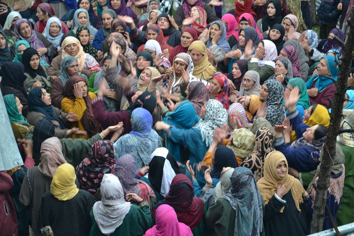 A pall of gloom descended on Saderbal, Hazratbal in Srinagar, where the last rites of the young girl were held.