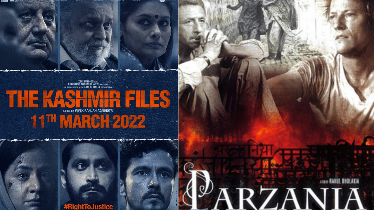 <div class="paragraphs"><p>The posters of&nbsp;<em>The Kashmir Files&nbsp;</em>and&nbsp;<em>Parzania.</em></p></div>