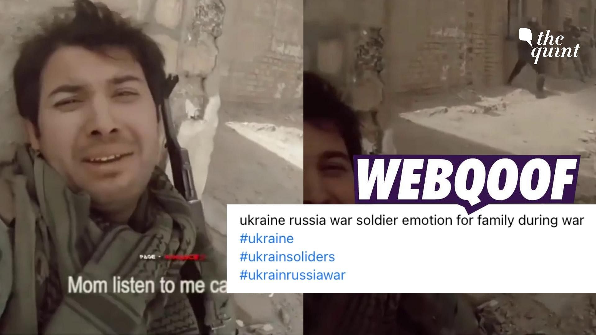 <div class="paragraphs"><p>The claim states that it is a real video of an emotional soldier in the Ukraine-Russia war.</p></div>