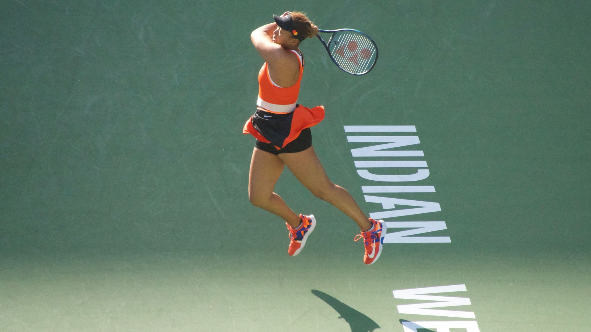 <div class="paragraphs"><p>Naomi Osaka in action in the BNP Paribas Open.</p></div>