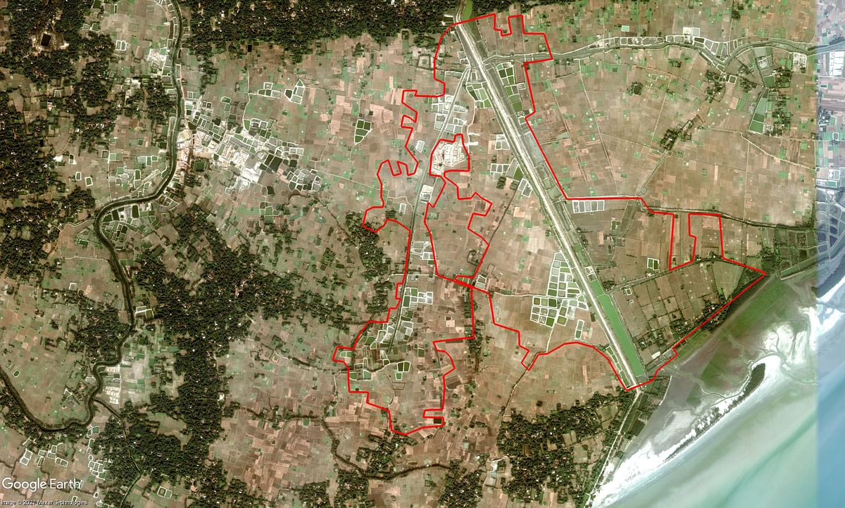 In East Medinipur, satellite images show that in a decade, over 1600 hectares of fertile land has been diverted.