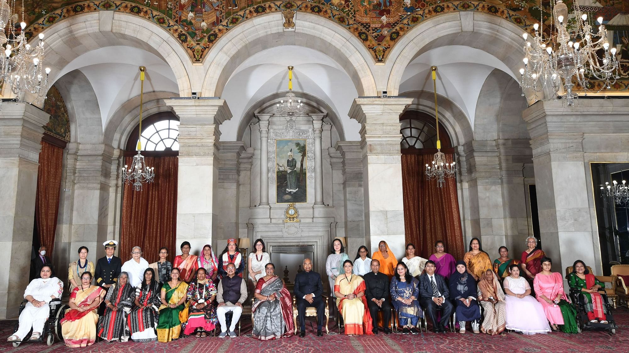 <div class="paragraphs"><p>President Ram Nath Kovind with the recipients of Nari Shakti Puraskar for the years 2020 and 2021 on the occasion of International Women’s Day at Rashtrapati Bhavan today.</p></div>