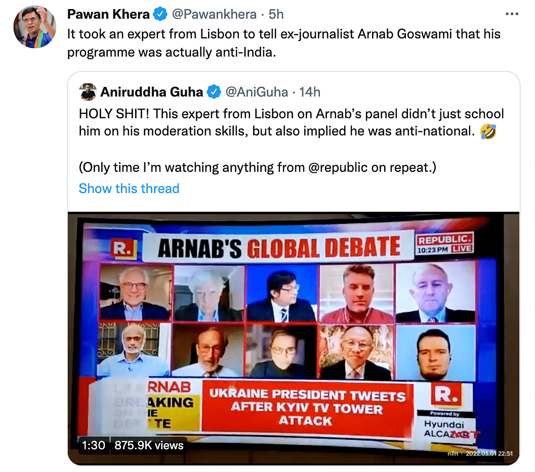 The nation wants to know how a panelist got away with speaking for a whole minute on Arnab Goswami's show.