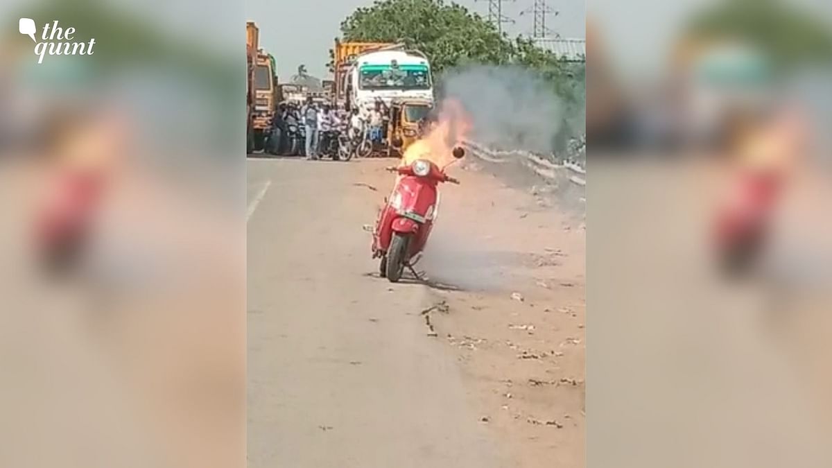 Electric Scooter Goes Up In Flames in Chennai; Fourth Such EV Incident in 4 Days