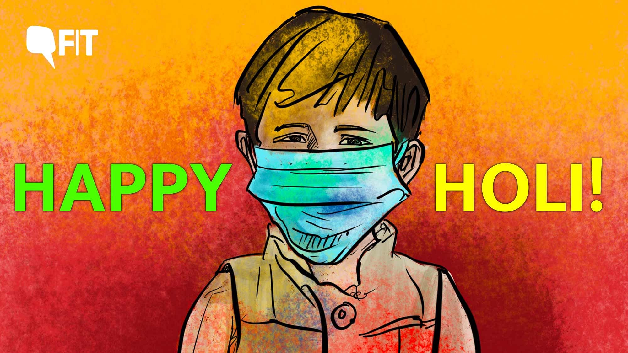 Cute kids celebrating Holi Festival. 24859356 Vector Art at Vecteezy