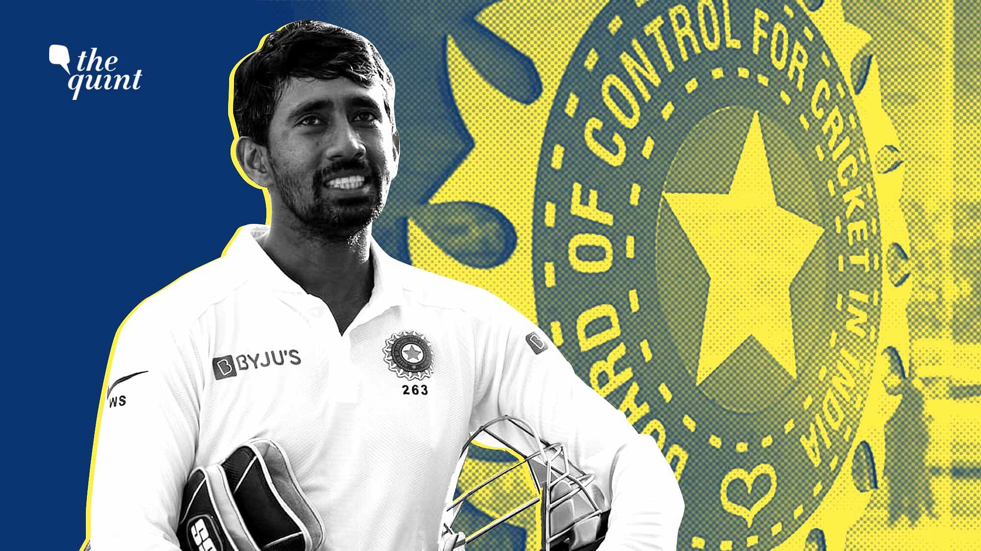 <div class="paragraphs"><p>Wriddhiman Saha recently met the BCCI to talk about the messages sent to him by a journalist.&nbsp;&nbsp;</p></div>