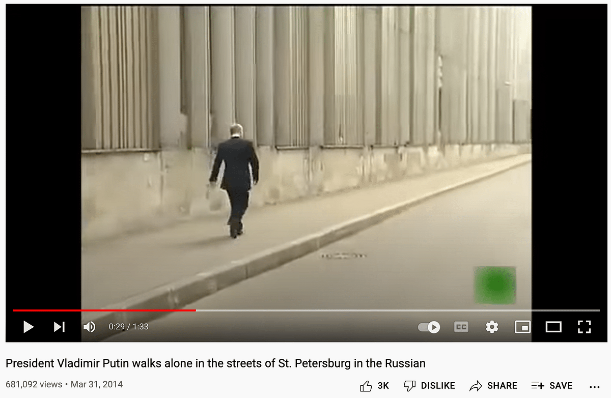 The video is from 2013 when he had walked alone in the streets of St. Petersburg following the death of his coach.