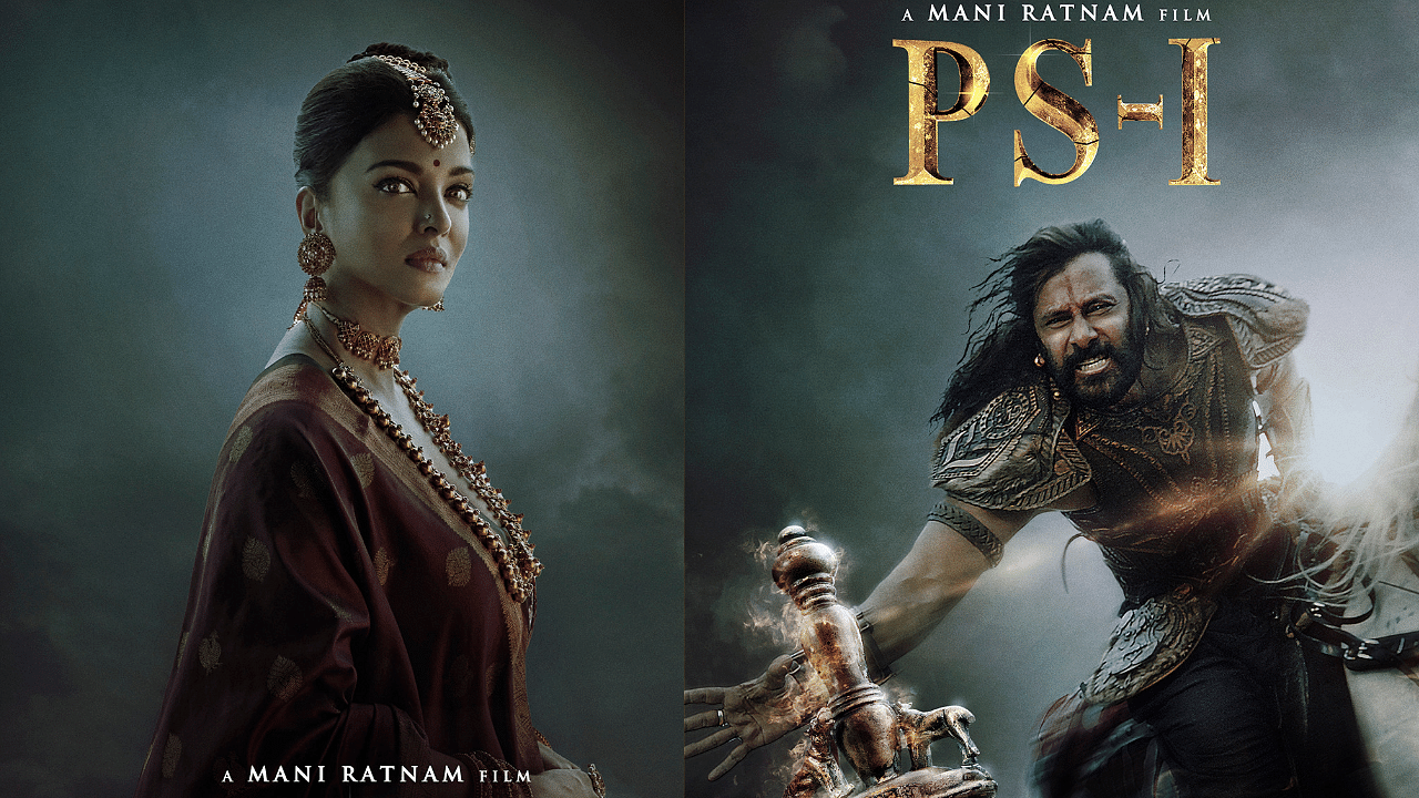 <div class="paragraphs"><p>Aishwarya Rai and Vikram in their first look posters for Mani Ratnam's <em>Ponniyin Selvan</em>.</p></div>