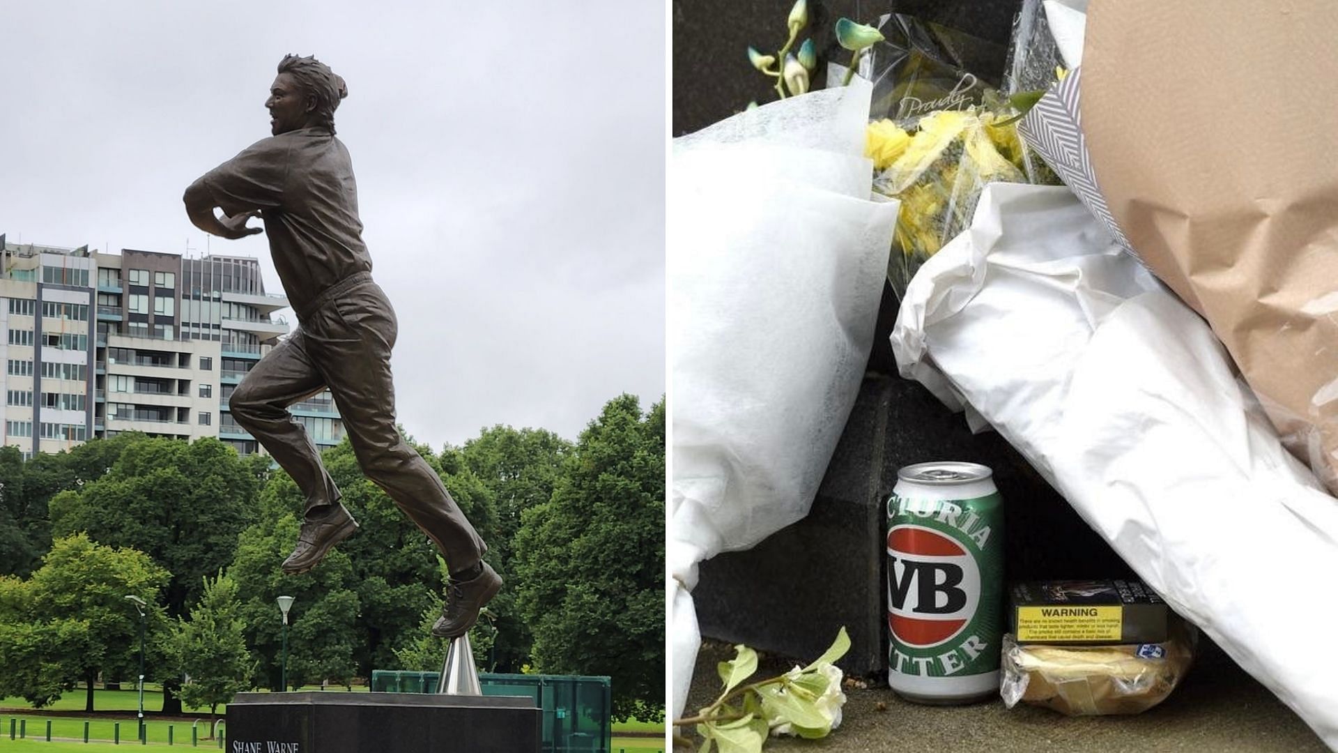 <div class="paragraphs"><p>Fans leave tokens at Shane Warne's statue in front of the MCG.</p></div>