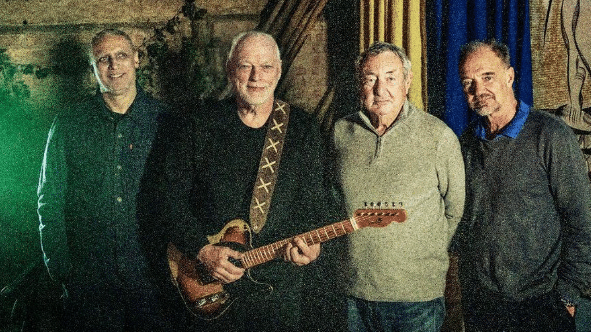 <div class="paragraphs"><p>Pink Floyd members reunite after three decades to record 'Hey Hey Rise Up.'</p></div>