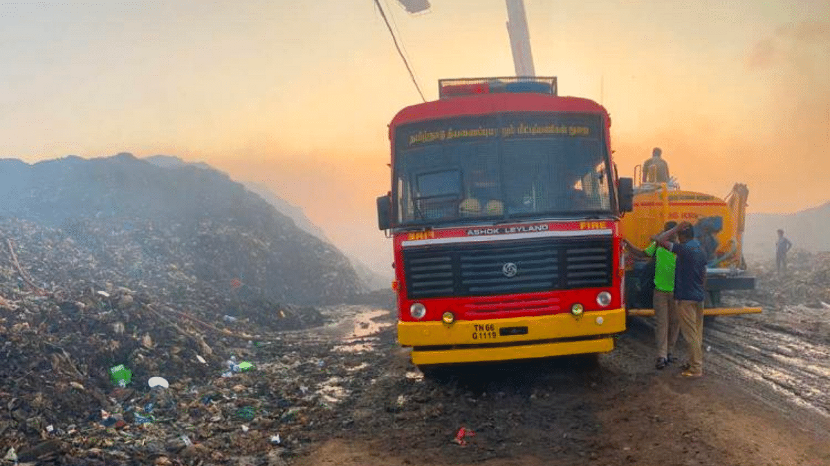 Perungudi: Flames Spread Downwards, Firefighters Battle Buried Plastic Waste