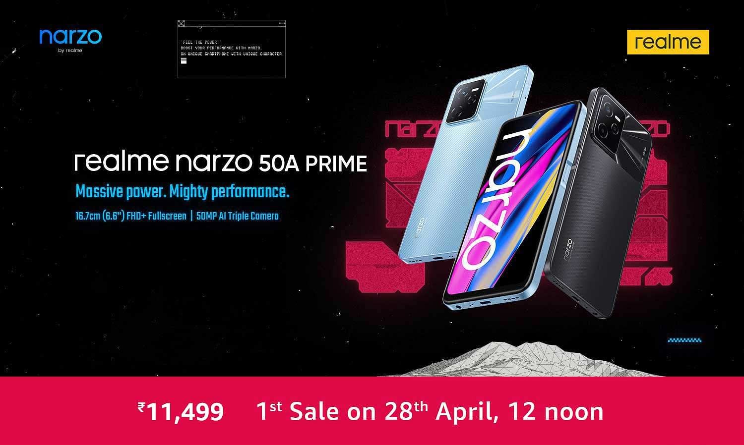 <div class="paragraphs"><p>Realme Narzo 50A Prime Price in India.</p></div>