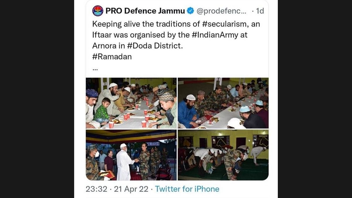 Defence PRO in Jammu Deletes Tweet on Iftar Hosted by Army in J&K