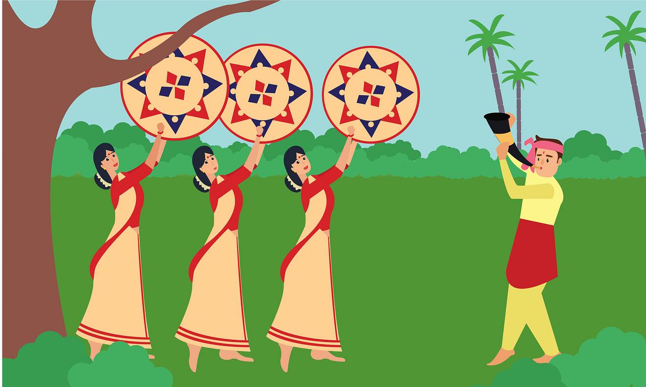 <div class="paragraphs"><p>Here are some wishes, images, quotes, and posters on the occasion of Bohag Bihu.</p></div>