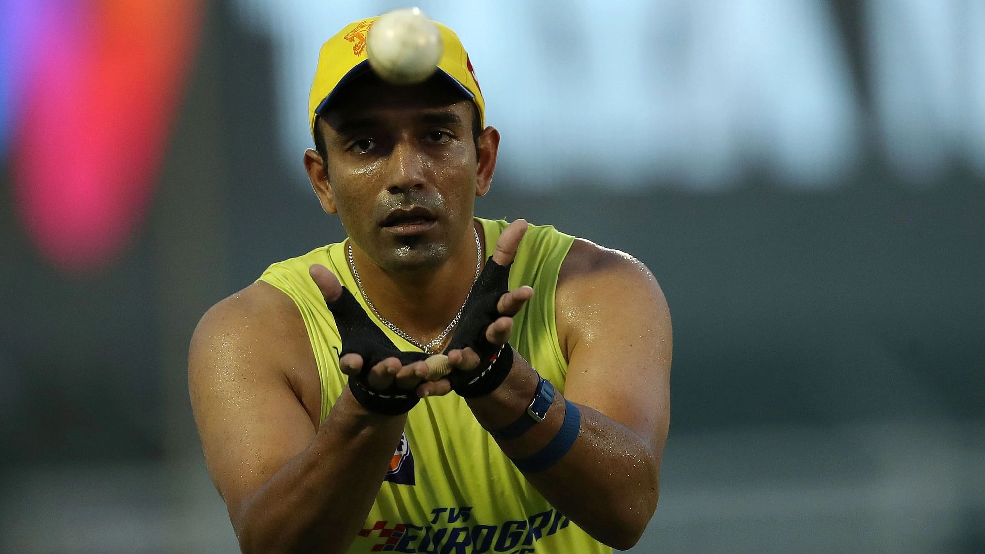 <div class="paragraphs"><p>Robin Uthappa in training with CSK</p></div>
