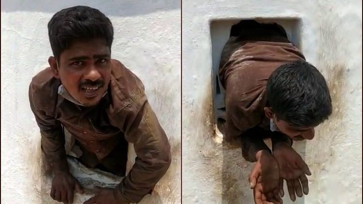 Andhra Thief Gets Stuck on His Way Out After Burglary, Cops Arrive to ‘Help’