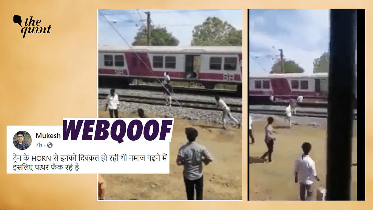 Video Showing People Pelting Stones at a Train Shared With a False Communal Spin