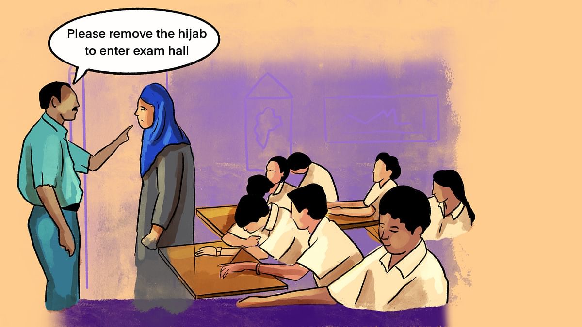 <div class="paragraphs"><p>Teachers in Karnataka are sked to remove Hijab on invigilation duties.</p></div>
