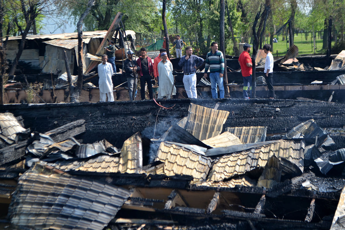 Although no injuries have been reported so far, locals said that they suffered heavy losses in the fire.