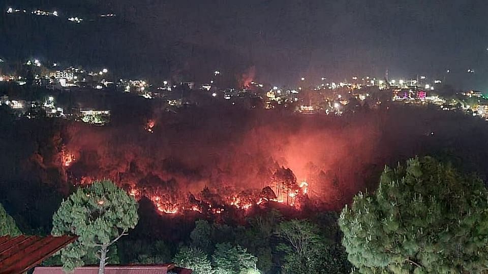 <div class="paragraphs"><p>A wildfire engulfing a forest in Uttarakhand last year.&nbsp;</p></div>