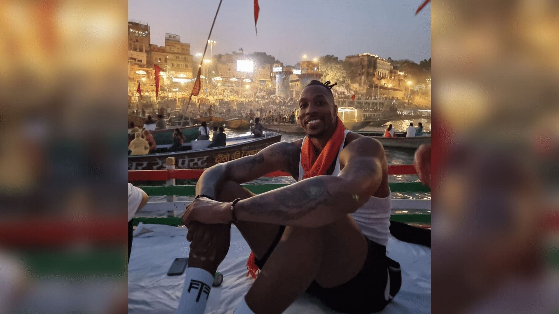 <div class="paragraphs"><p>Basketball player Dwight Howard visits Varanasi, shares picture online.</p></div>
