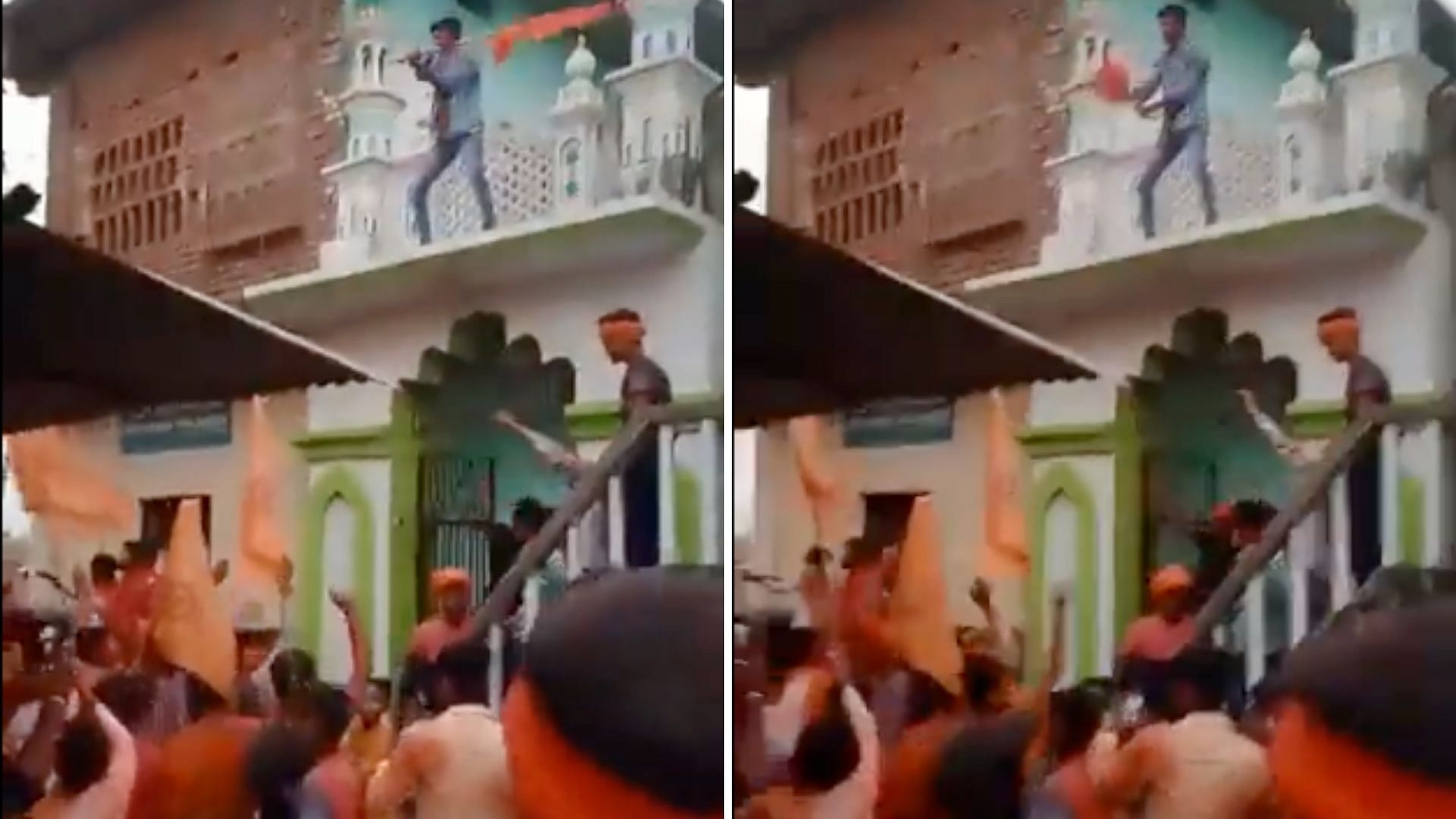 <div class="paragraphs"><p>Ghazipur Police on Monday, 4 April, registered an FIR against unidentified persons for raising slogans and climbing atop a mosque in Gahmar village in Uttar Pradesh's Ghazipur district.</p></div>